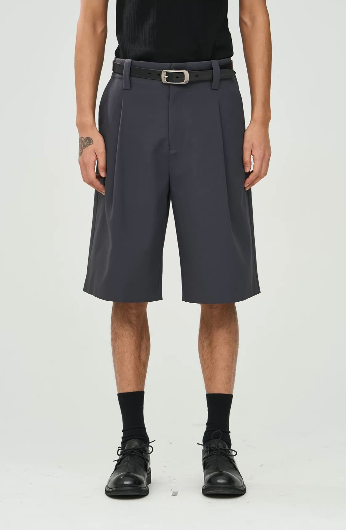 Interval Longline Pleated Suit Shorts