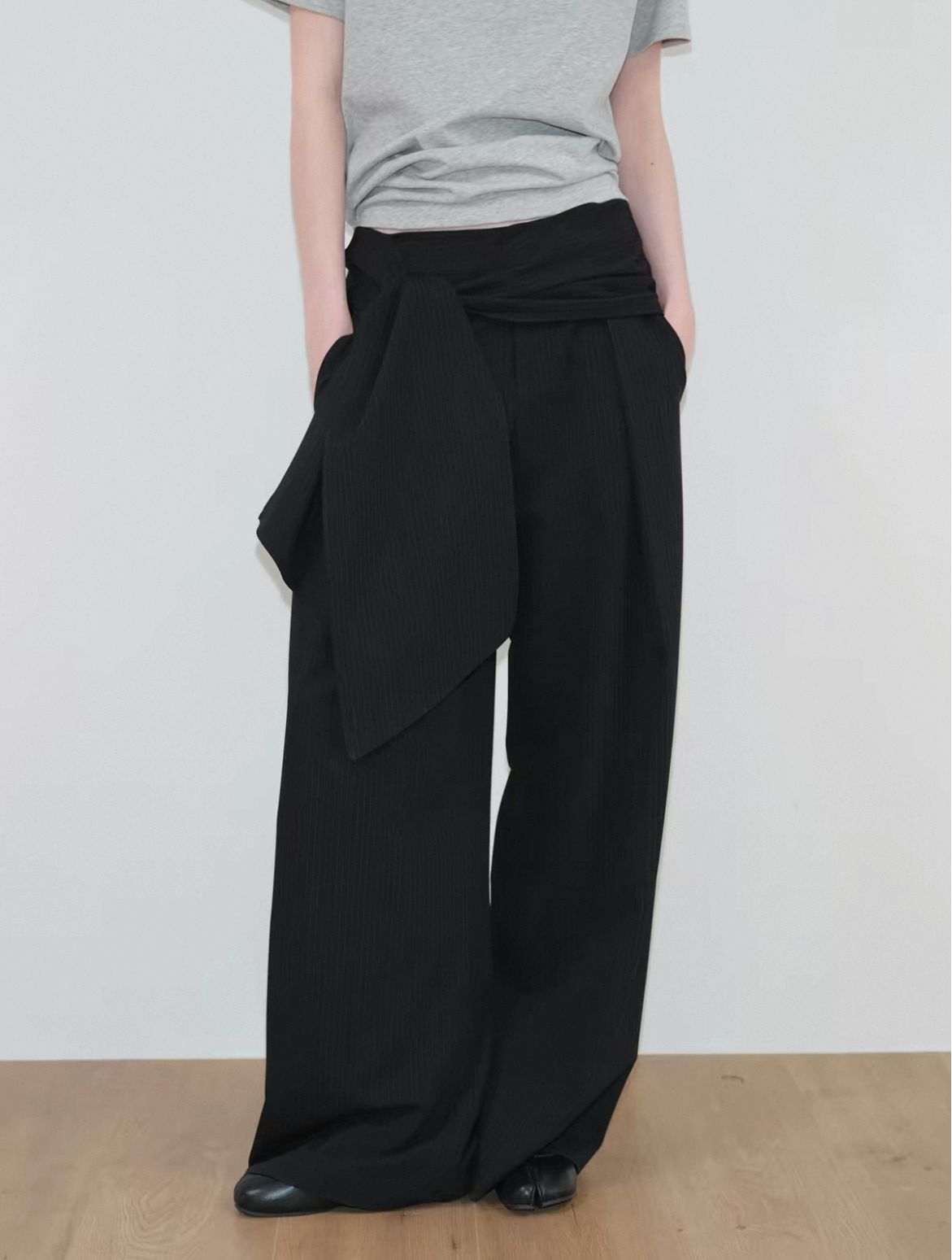 Column Panel Tie Trousers