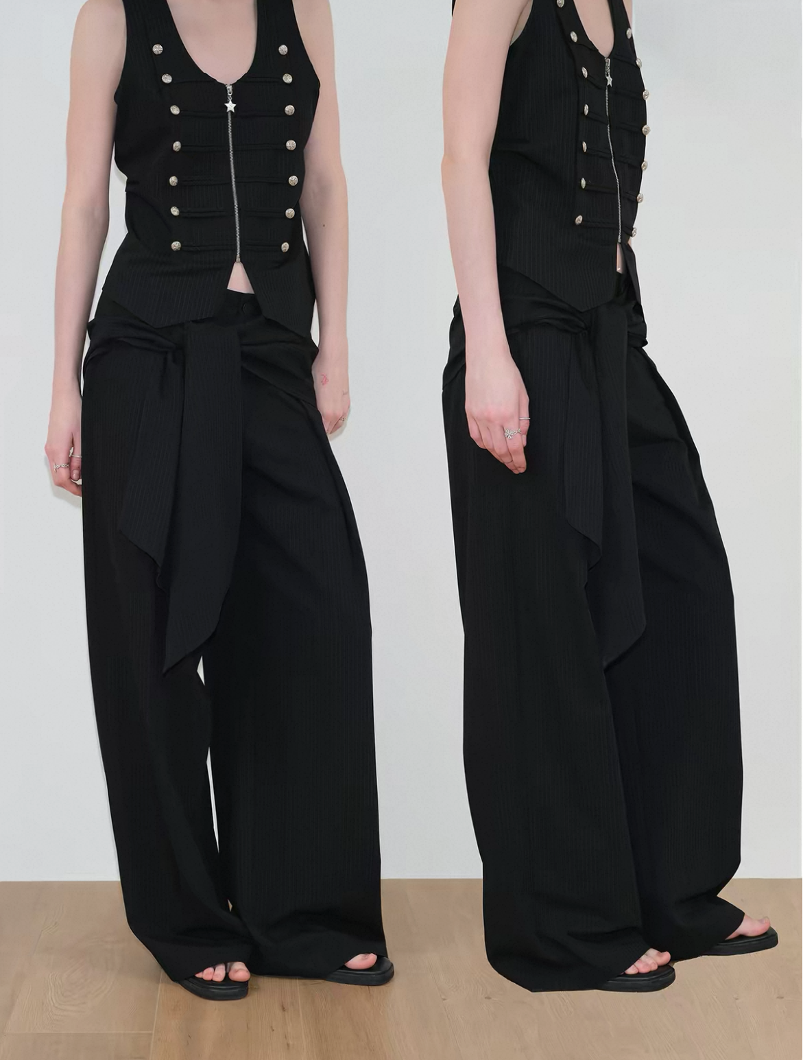 Column Panel Tie Trousers