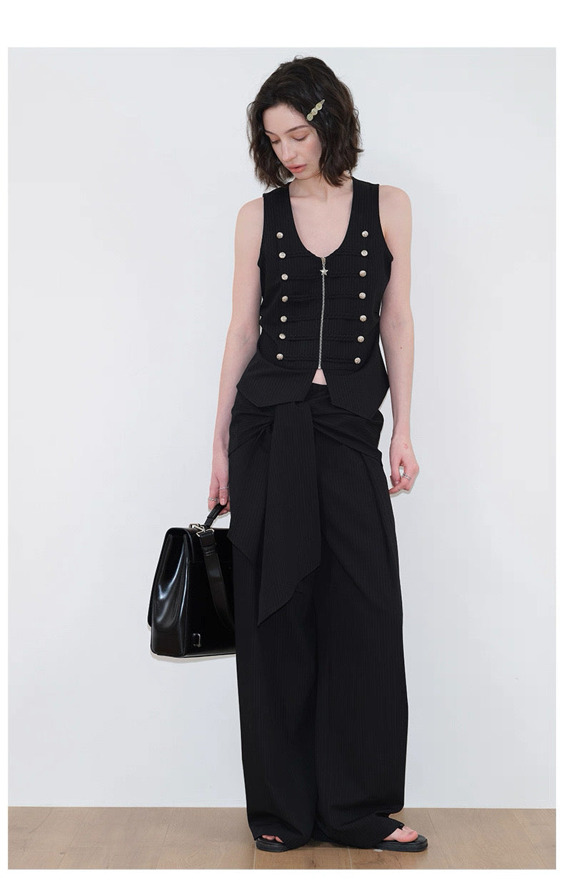 Interruption Column Panel Tie Trousers