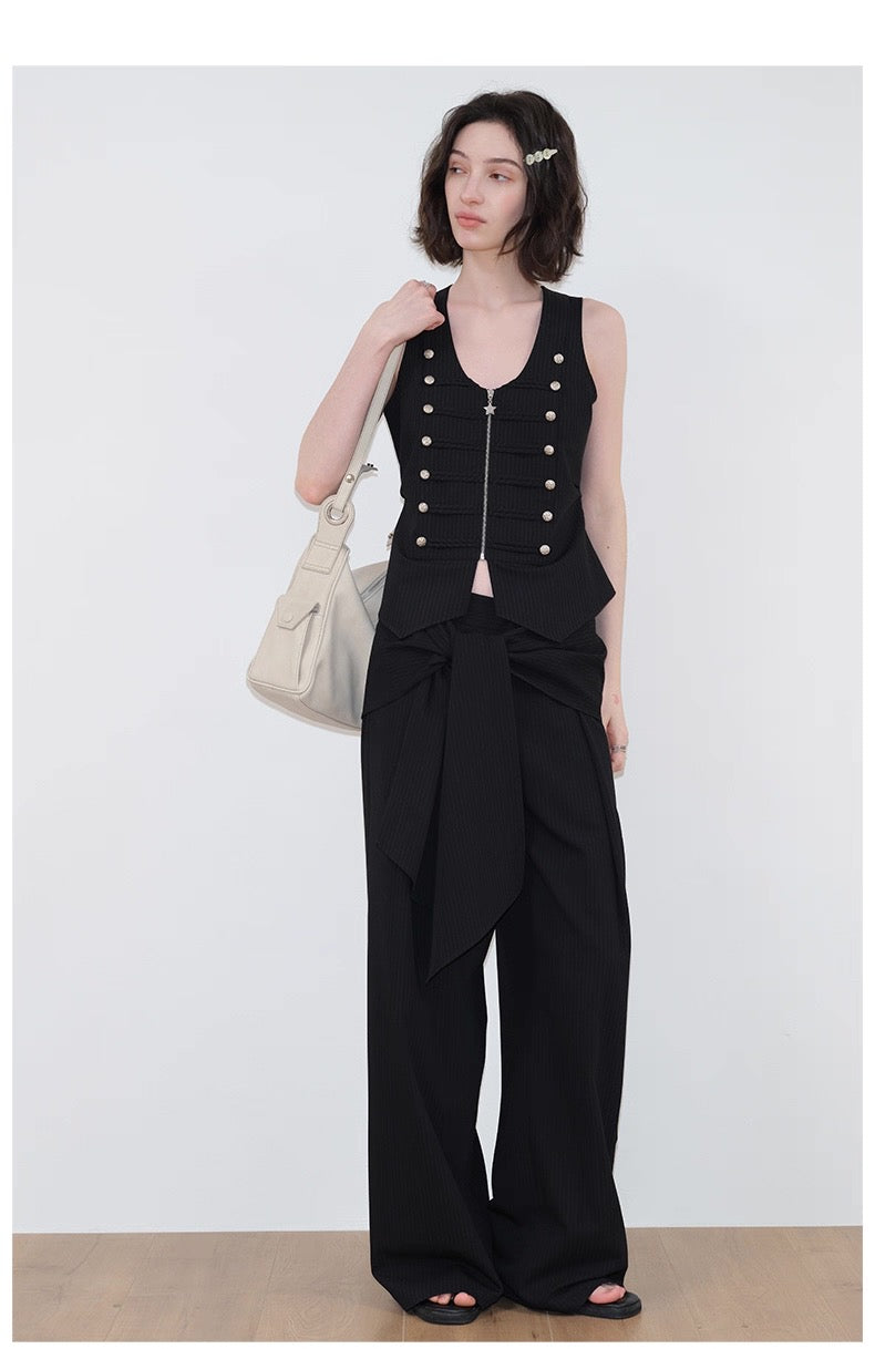 Interruption Column Panel Tie Trousers