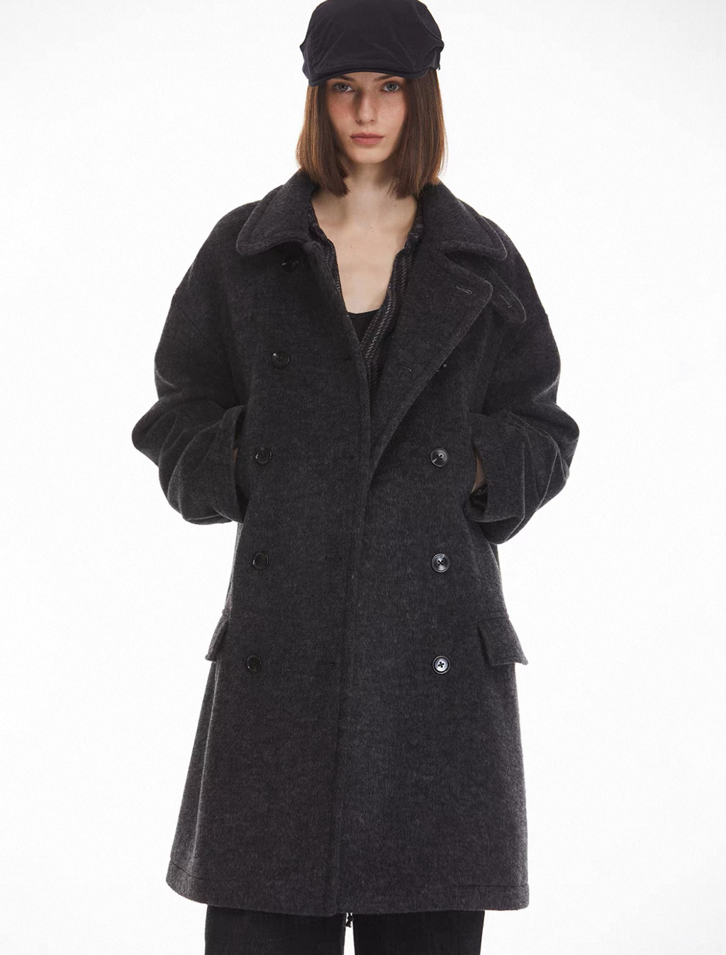 Ulster Double-Breasted Alpaca & Mulberry Silk Longline Greatcoat