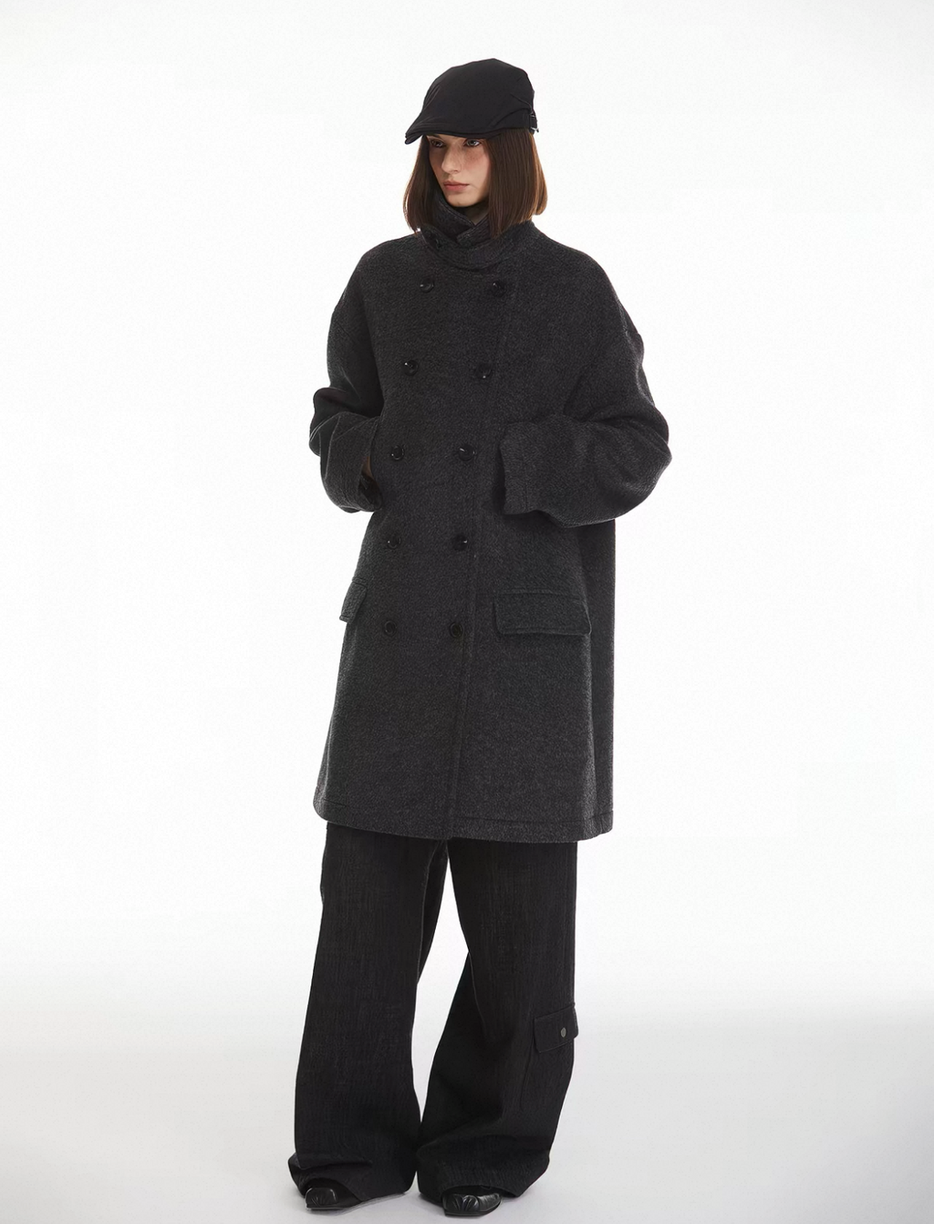 Ulster Double-Breasted Alpaca & Mulberry Silk Longline Greatcoat