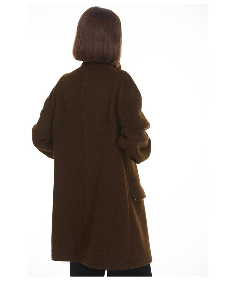 Ulster Double-Breasted Alpaca & Mulberry Silk Longline Greatcoat