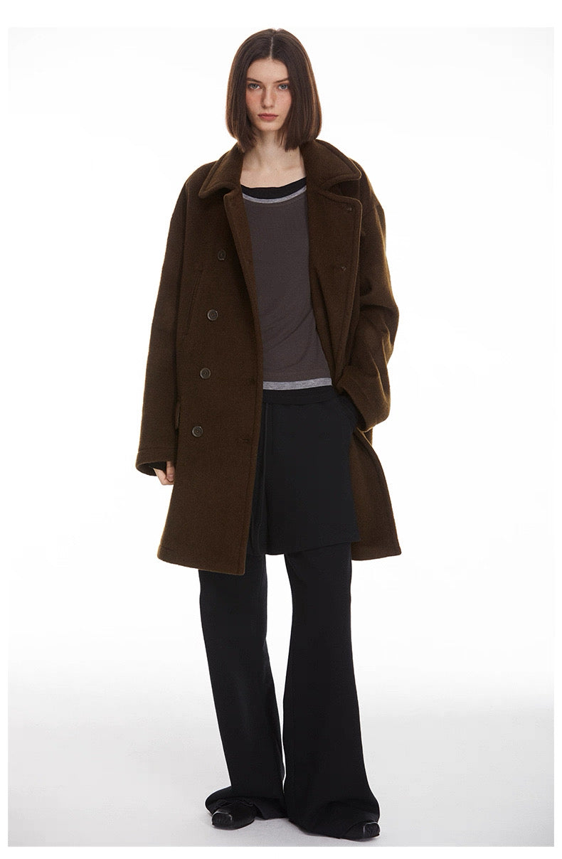 Ulster Double-Breasted Alpaca & Mulberry Silk Longline Greatcoat