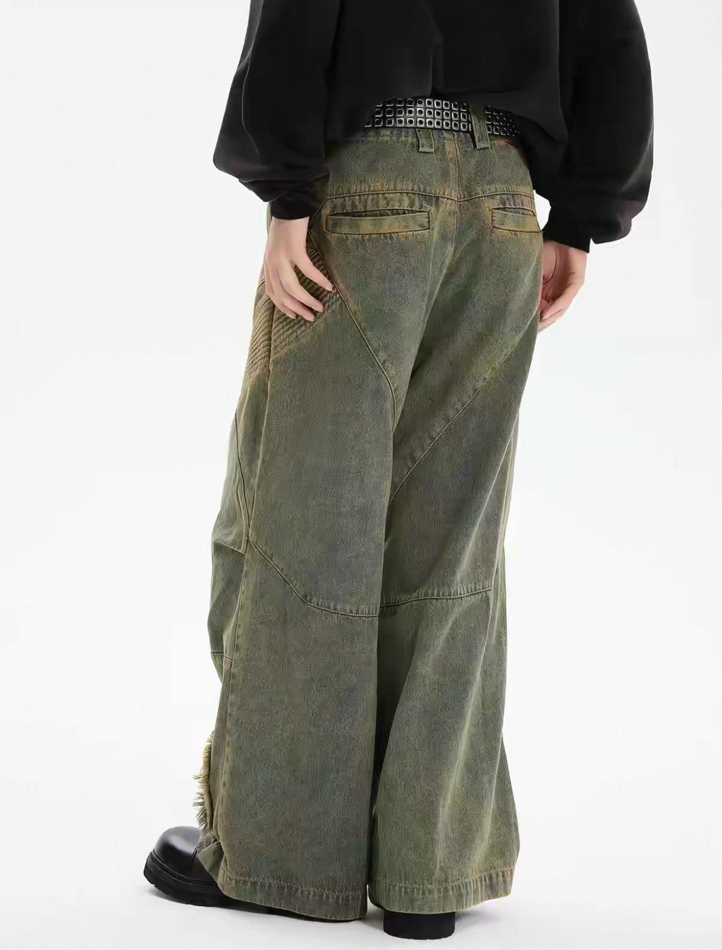 Tagrunner Wide-Leg Jeans in Asphalt