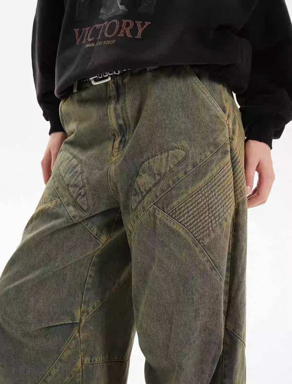 Tagrunner Wide-Leg Jeans in Asphalt