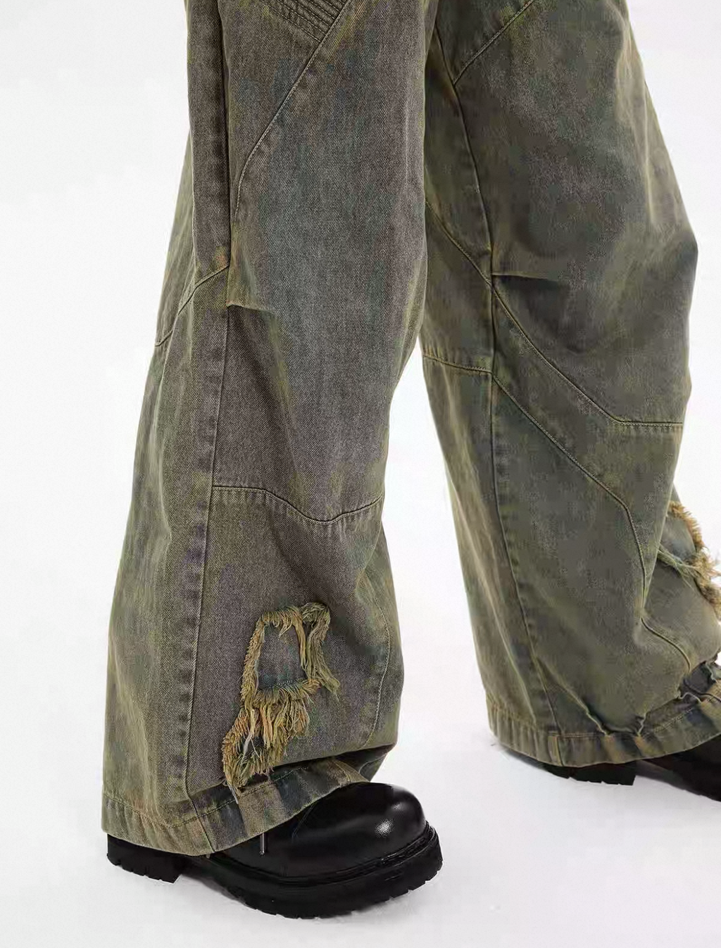 Tagrunner Wide-Leg Jeans in Asphalt