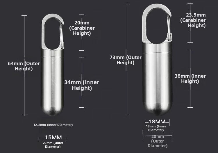 Micro-Vault Capsule Carabiner