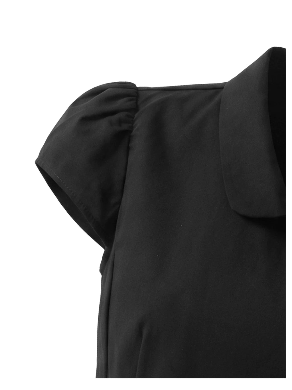 Asymmetric Button Peplum Shirt