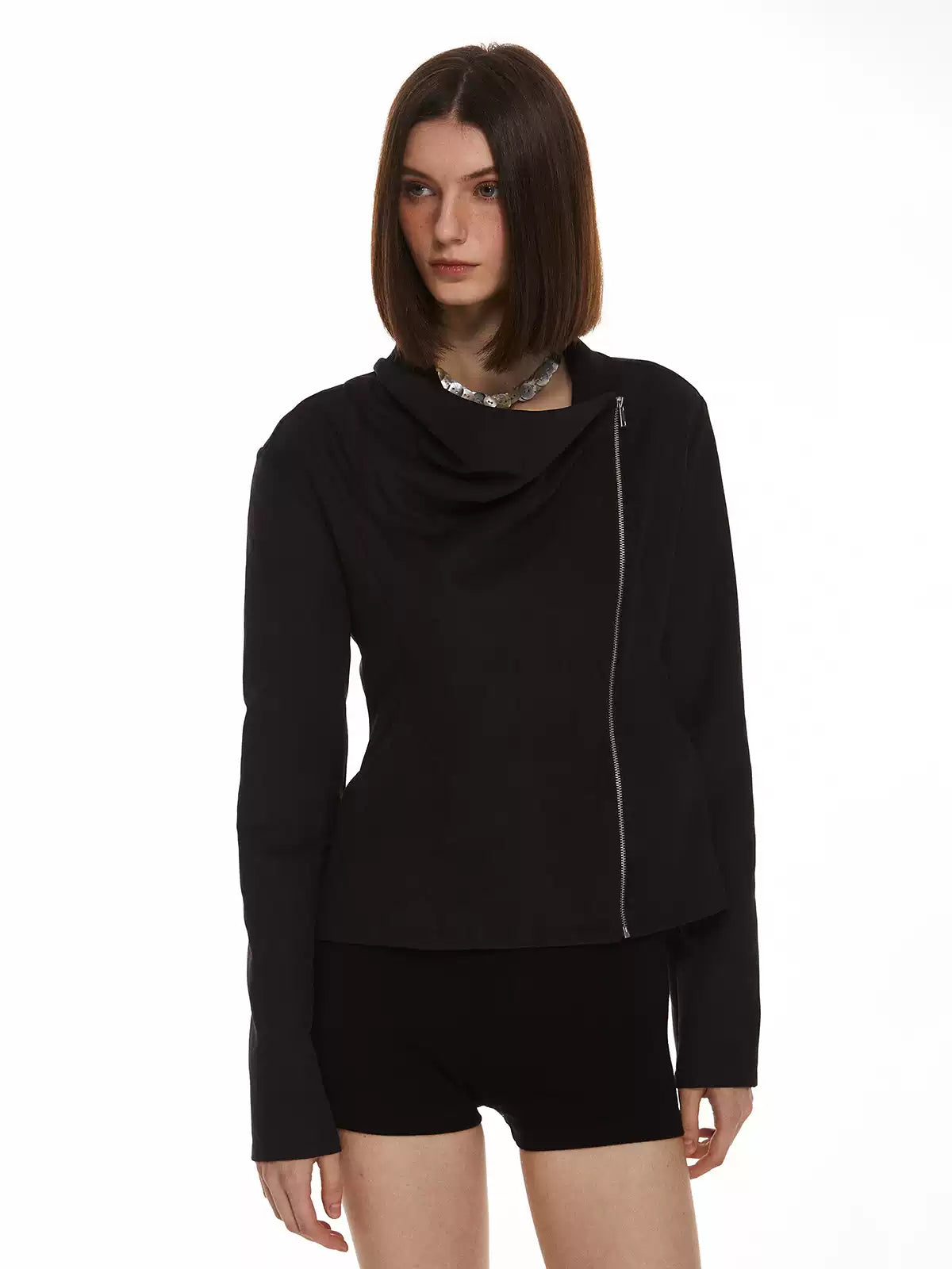 Draped Zip Jacket