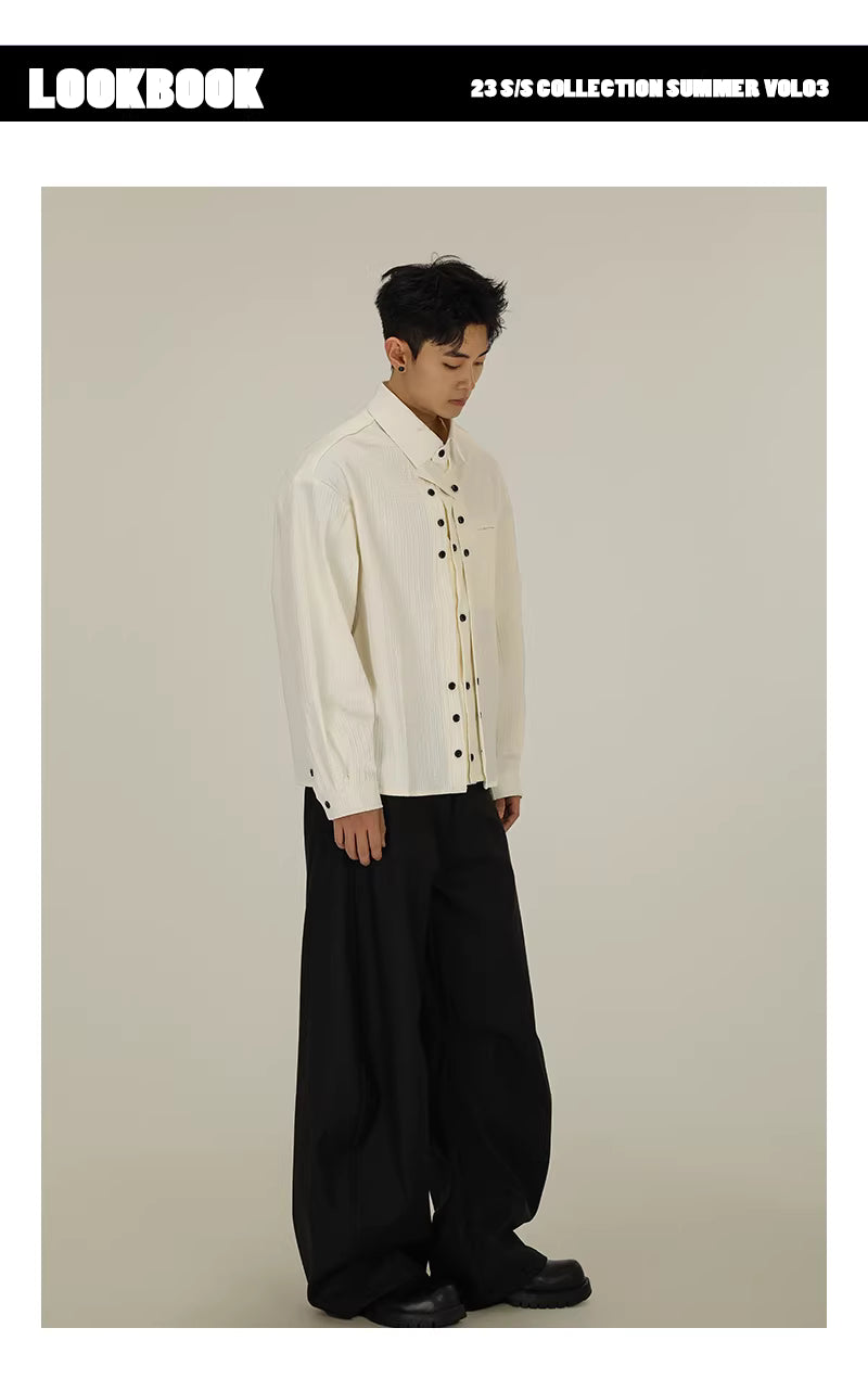 Faux Two Piece Button-Up Shirt