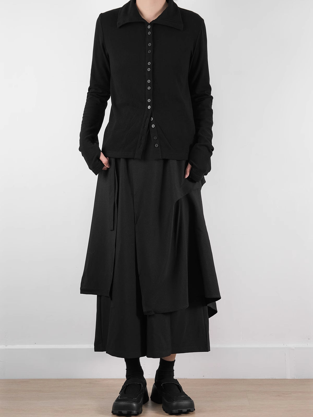 Deconstructed Drape Trouser Skirt