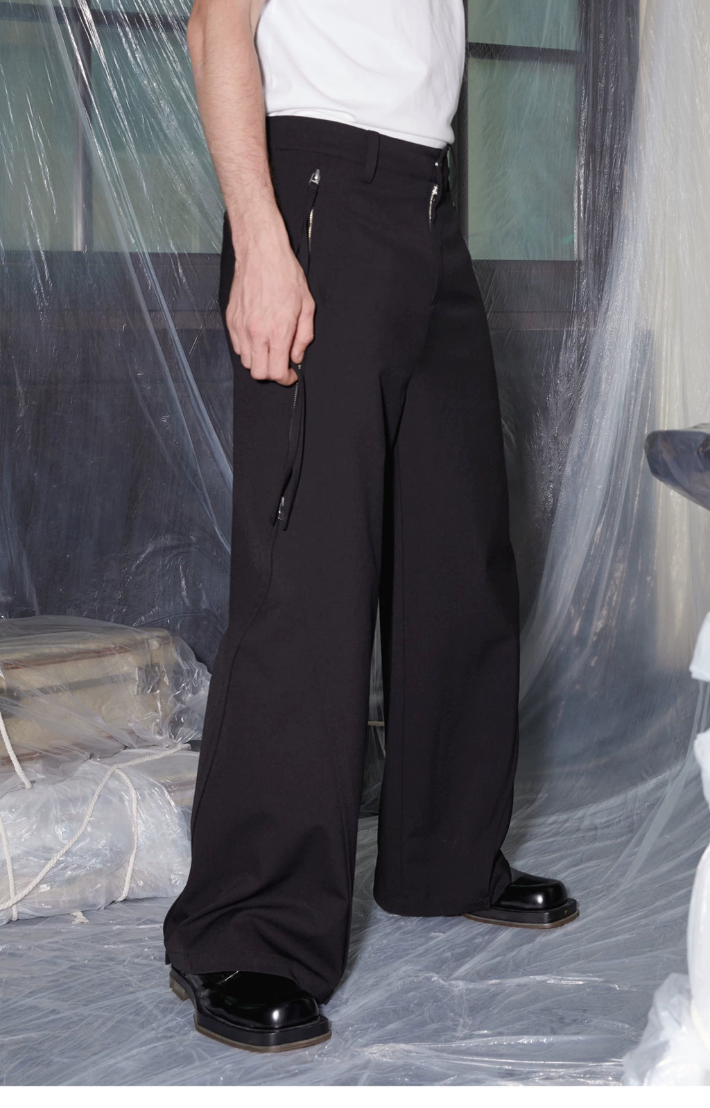 Meridian Zip-Panel Trousers