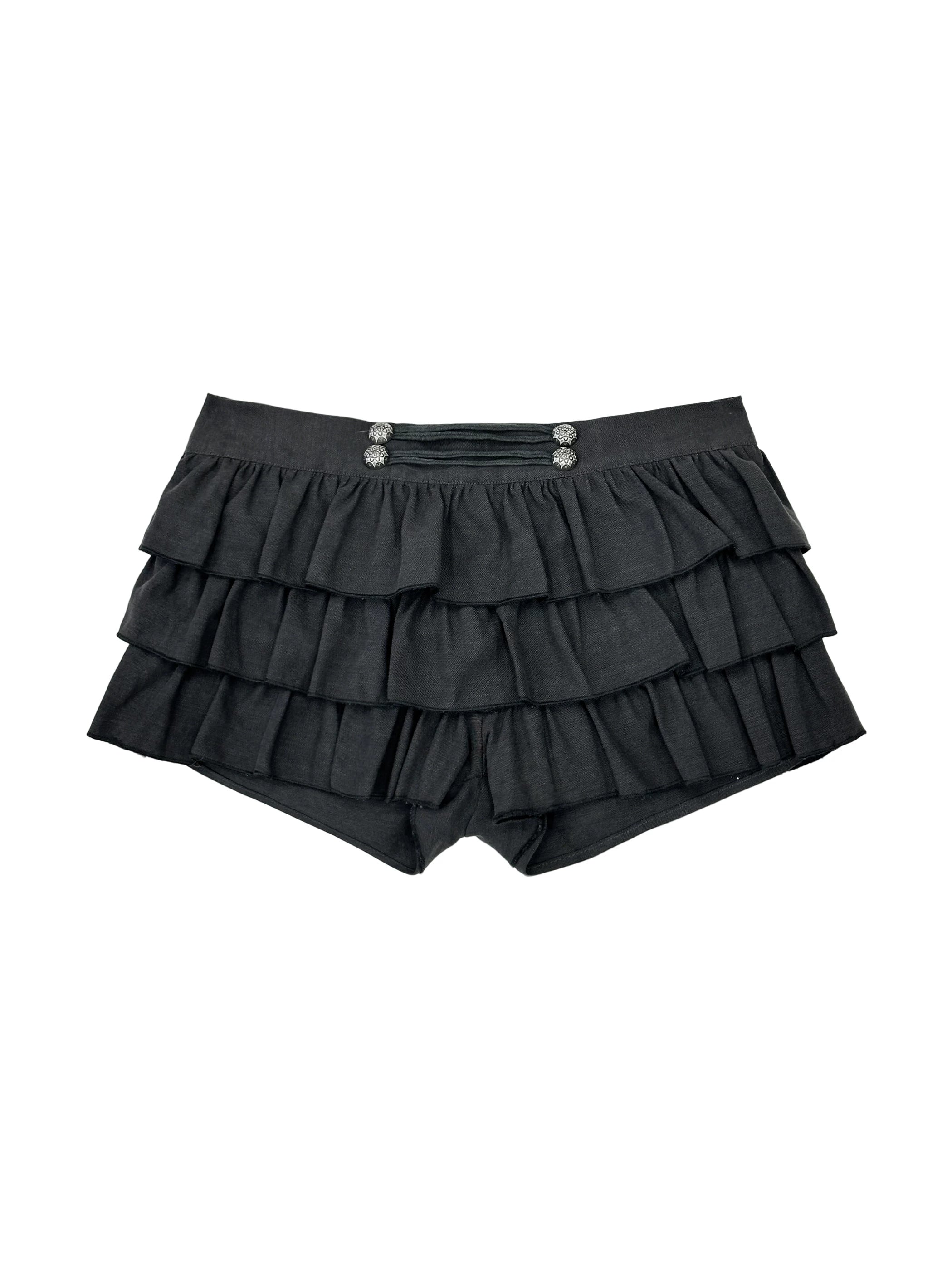 Tiered Ruffle Micro Shorts