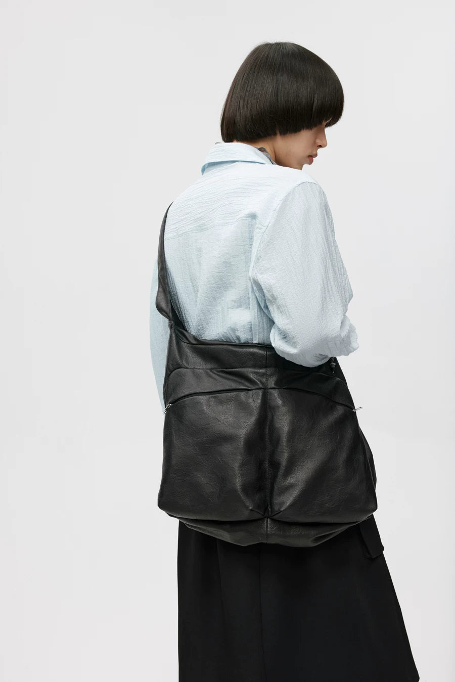 Bow Strap Slouch Messenger Bag