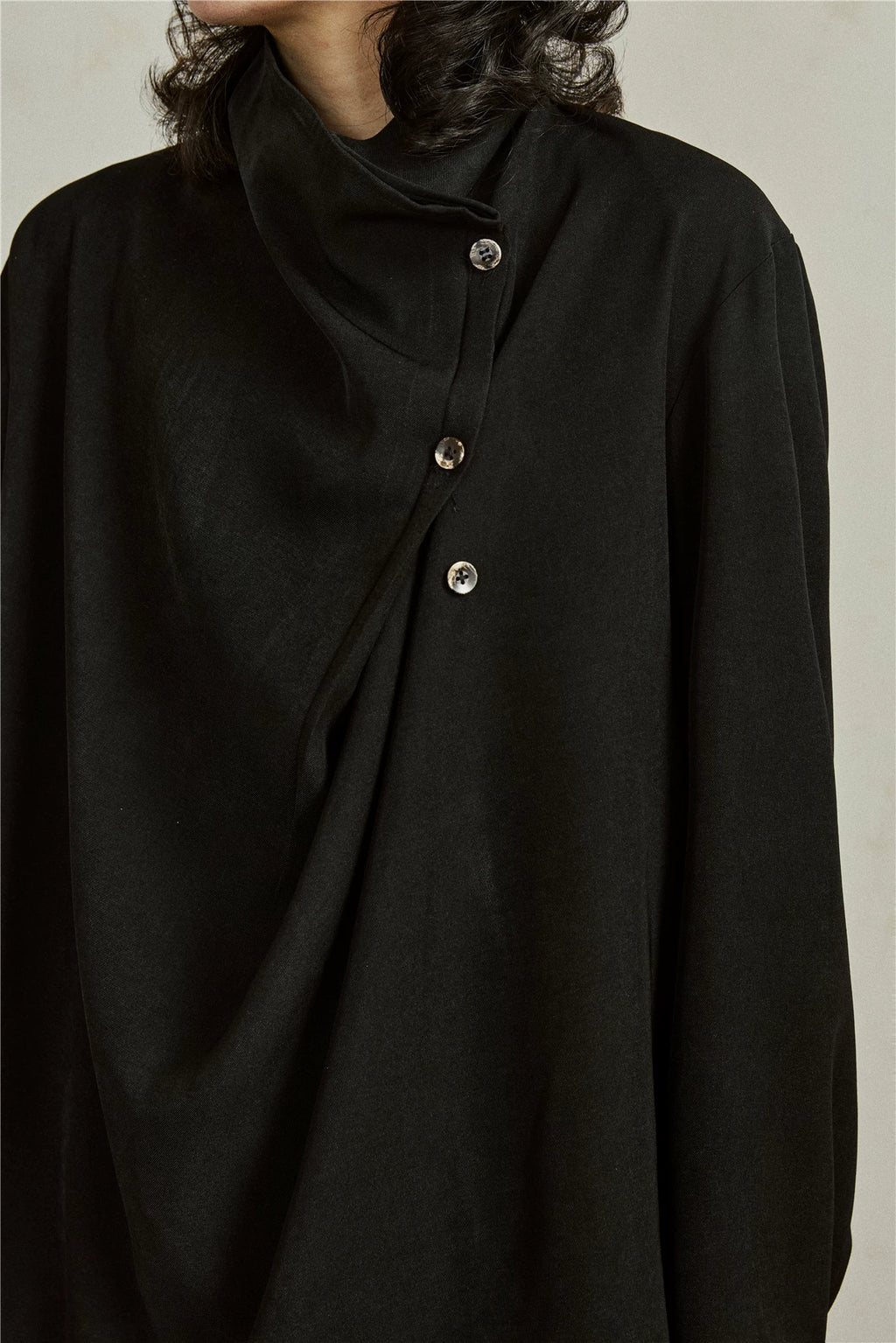 Sculptural Oversized Draped Tunic