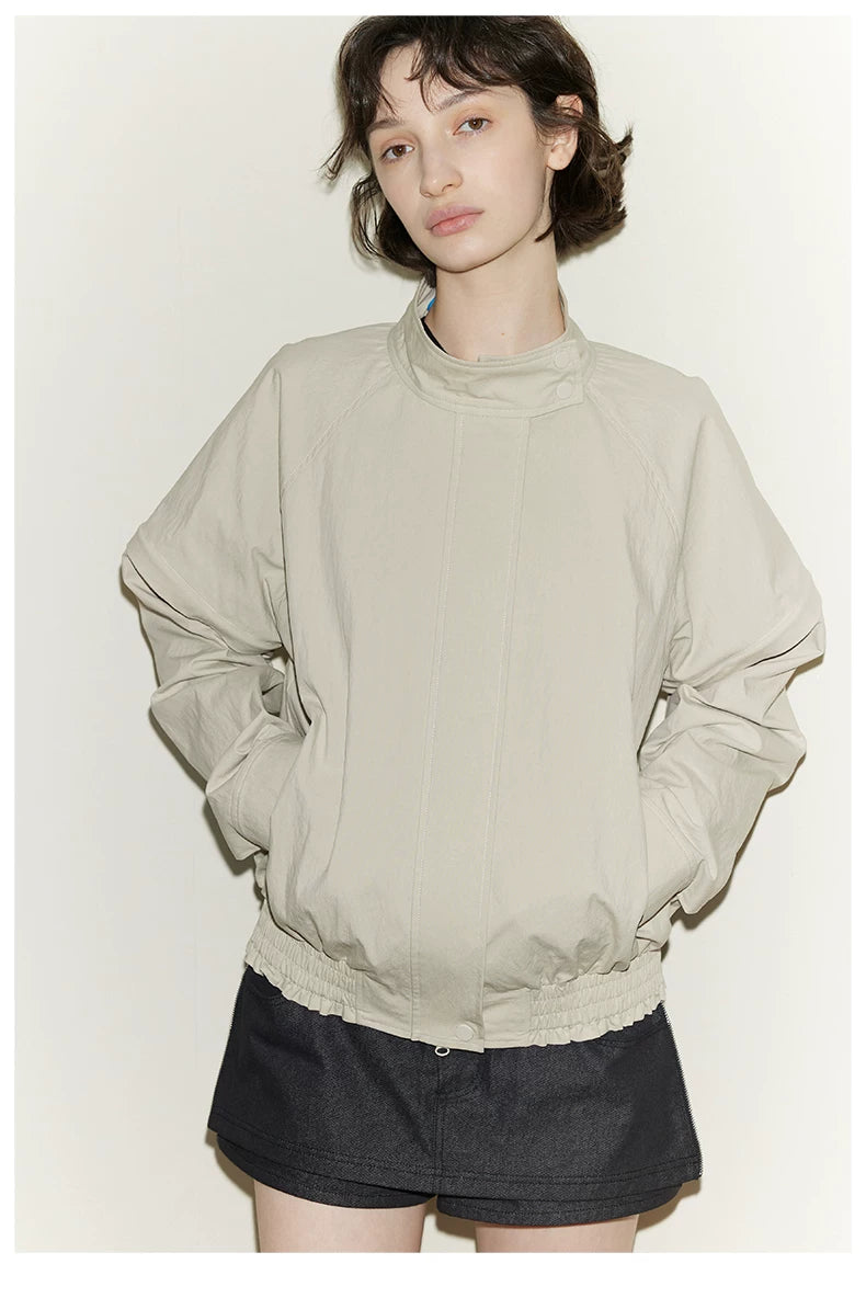 Detachable Sleeve Cropped Jacket