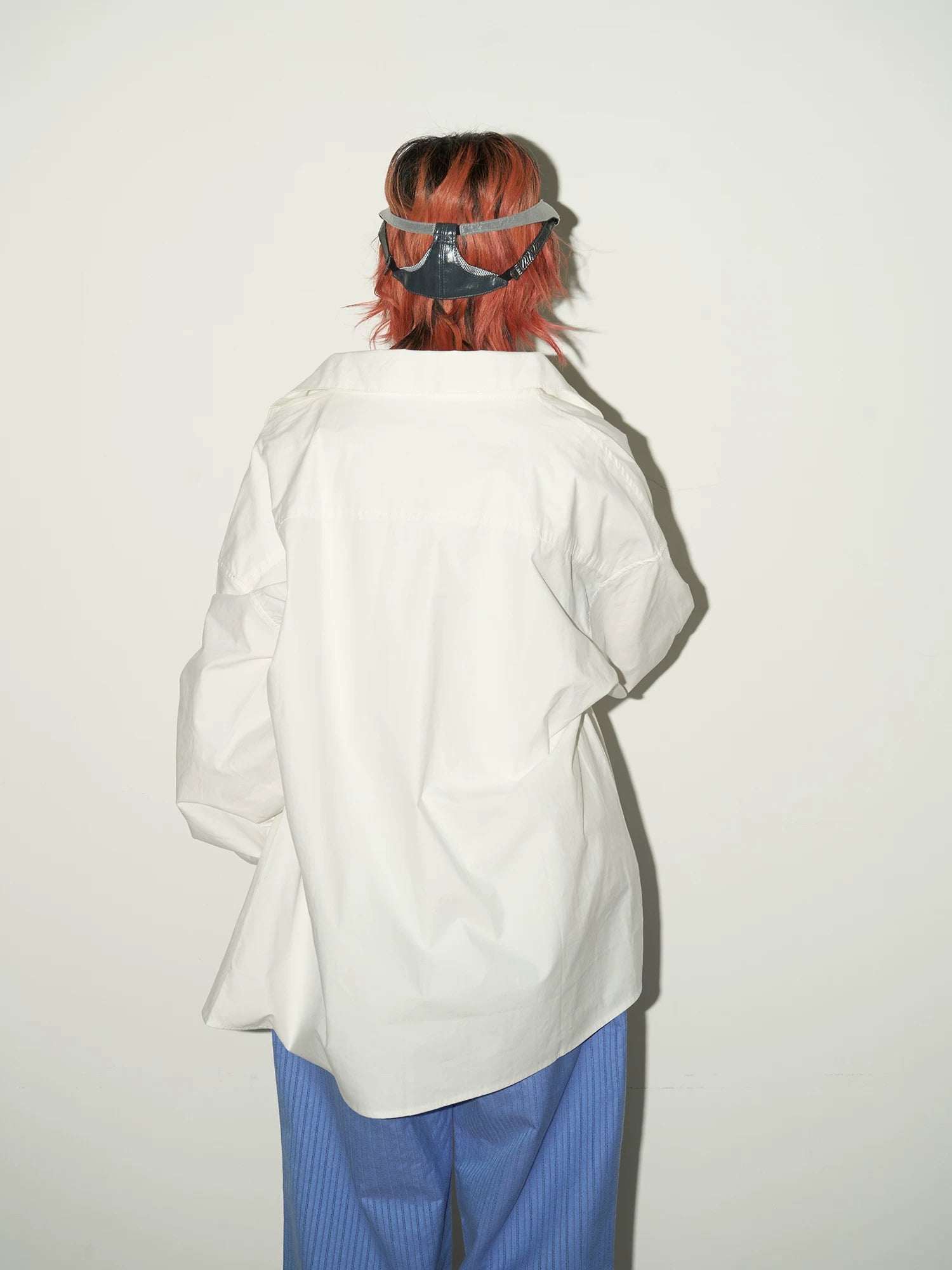 Stand Collar Oversized Shirt