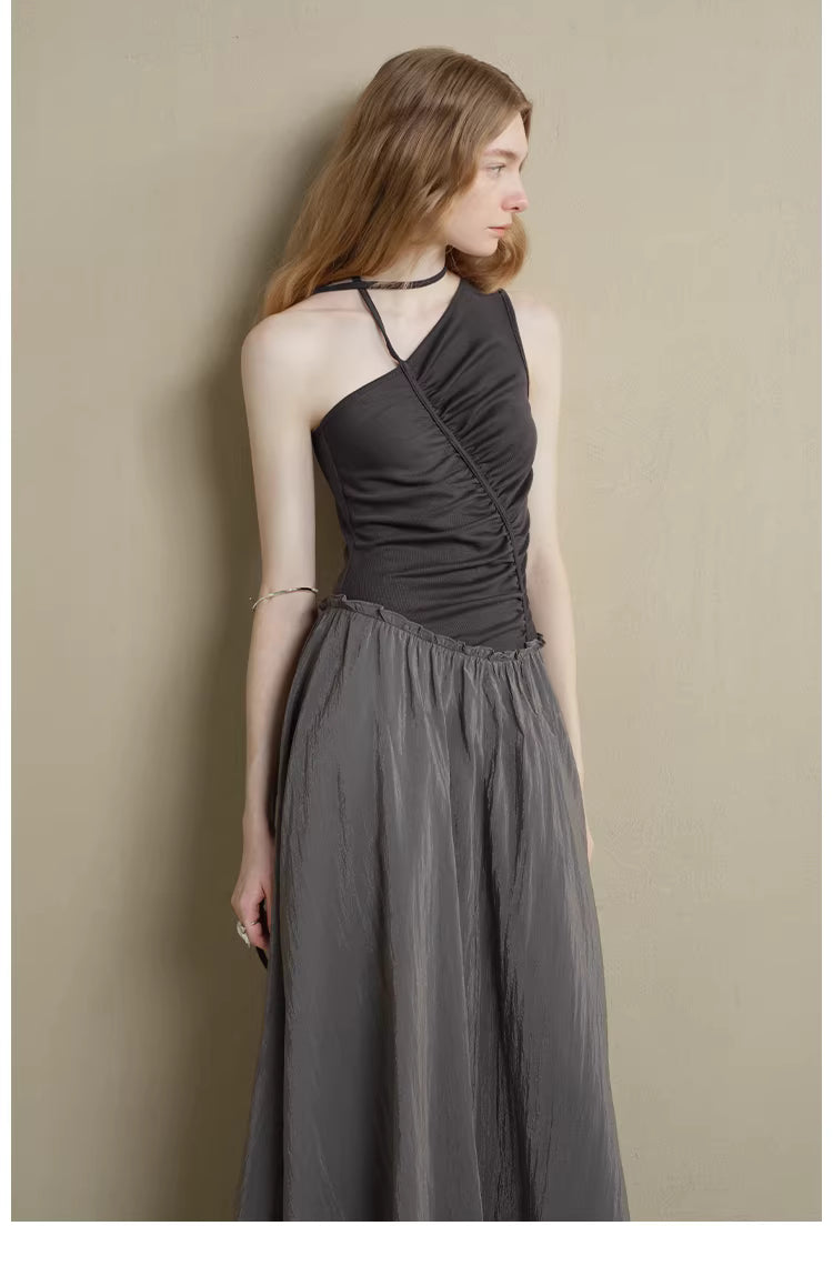One-Shoulder Ruched Dress