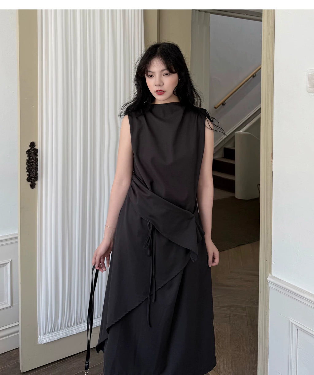 Foldline Wrap Dress