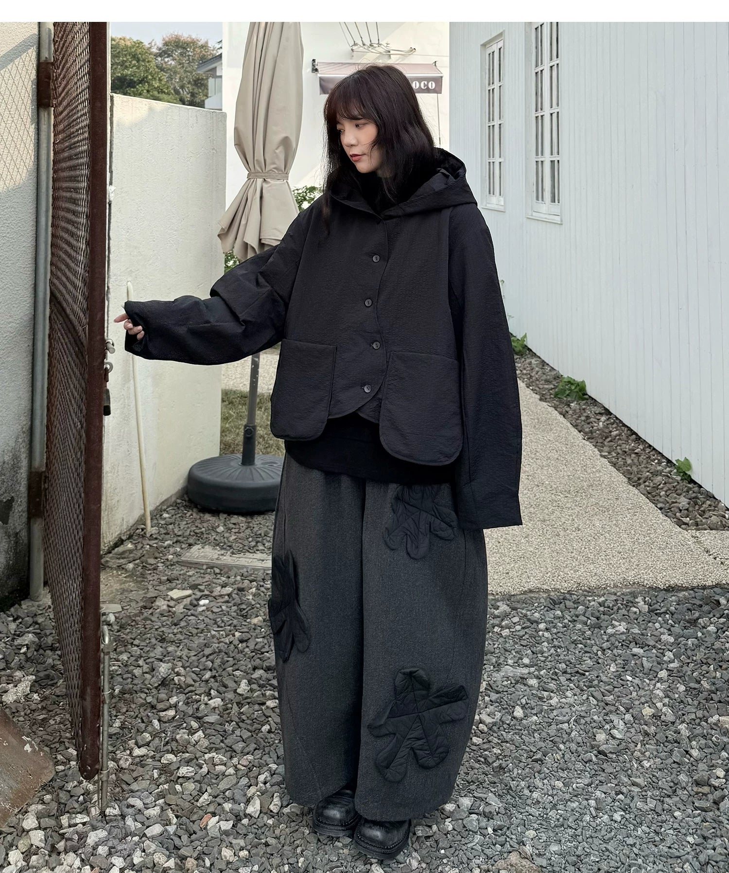 Shadow Hooded Quilted Jacket