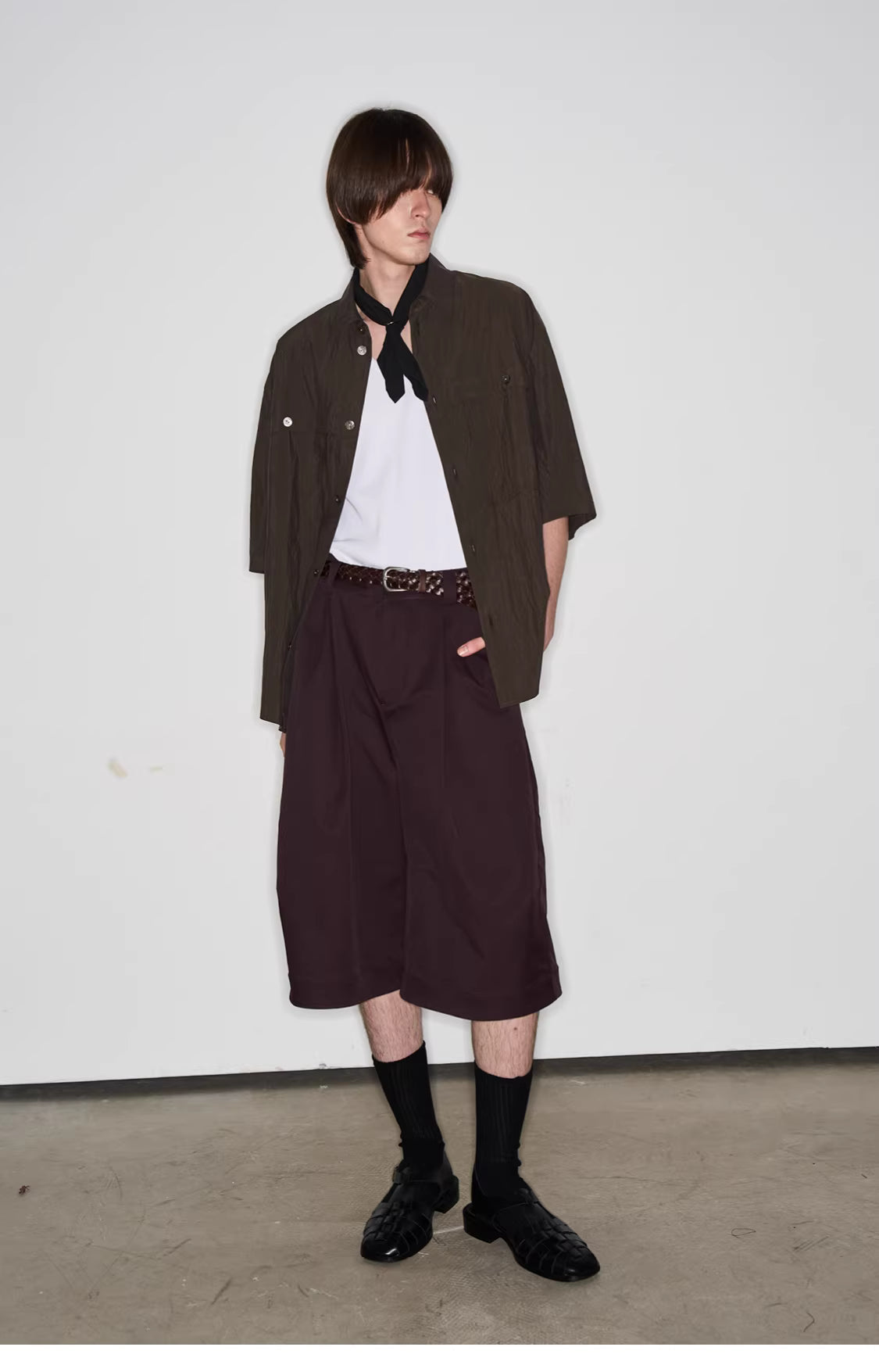 Fluid State Lapel Collar Button-Up Shirt