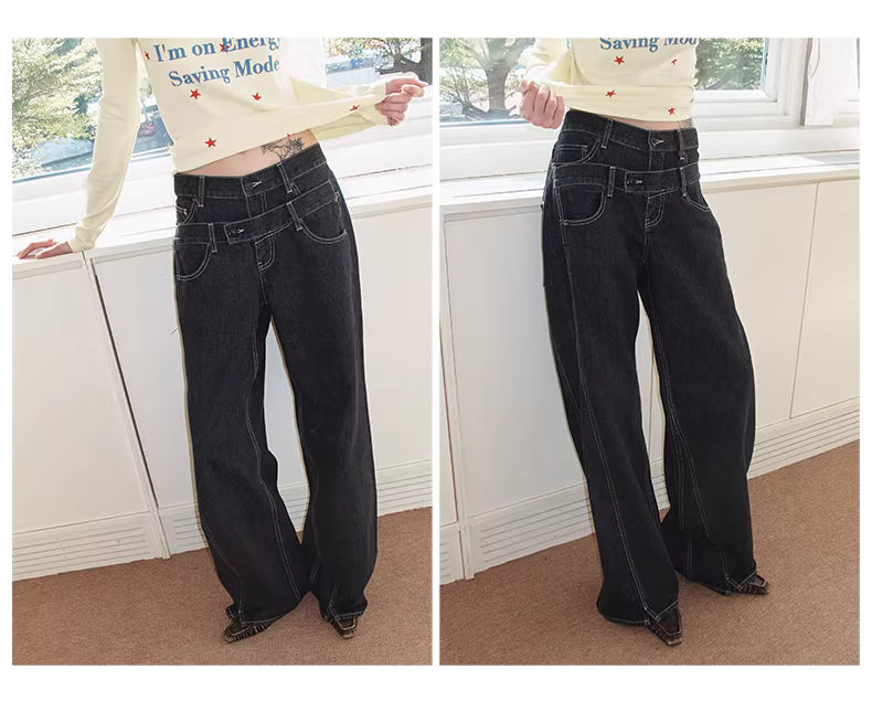 Double Waisted Tapered Jean