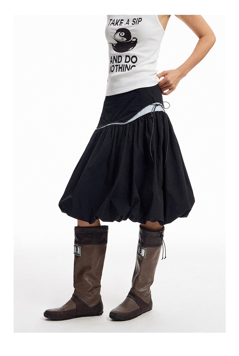 Bubble Skirt in Black Ink