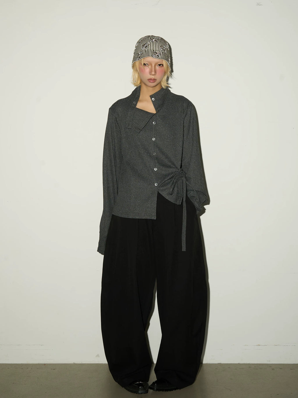 Side Gather Tie Shirt