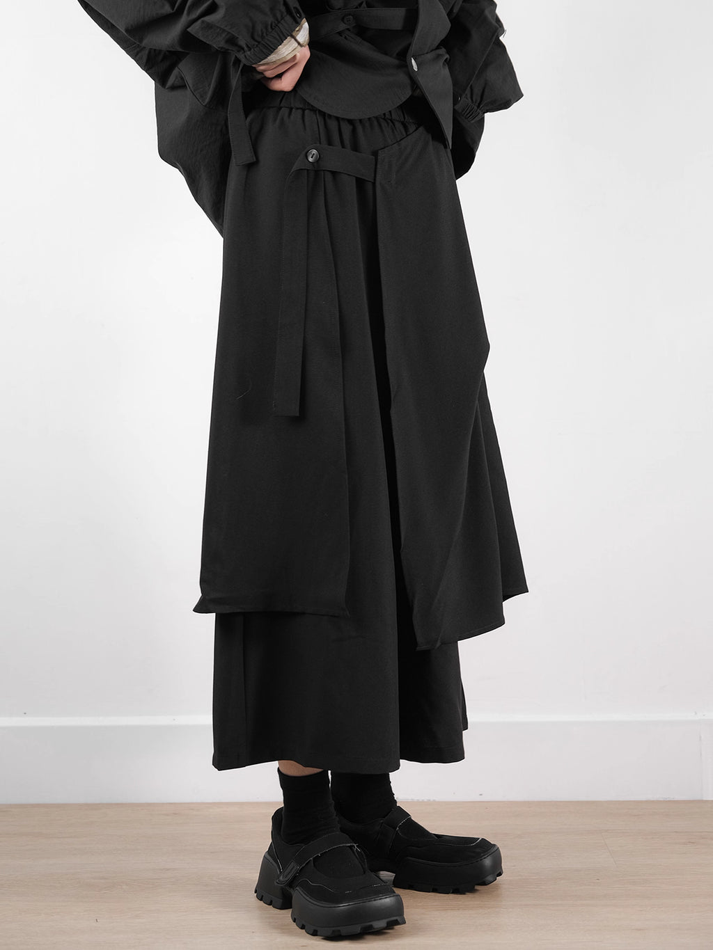 Deconstructed Drape Trouser Skirt