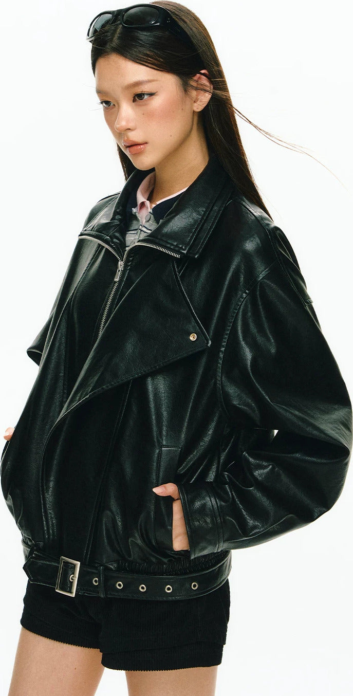 Model Off-Duty Biker Jacket