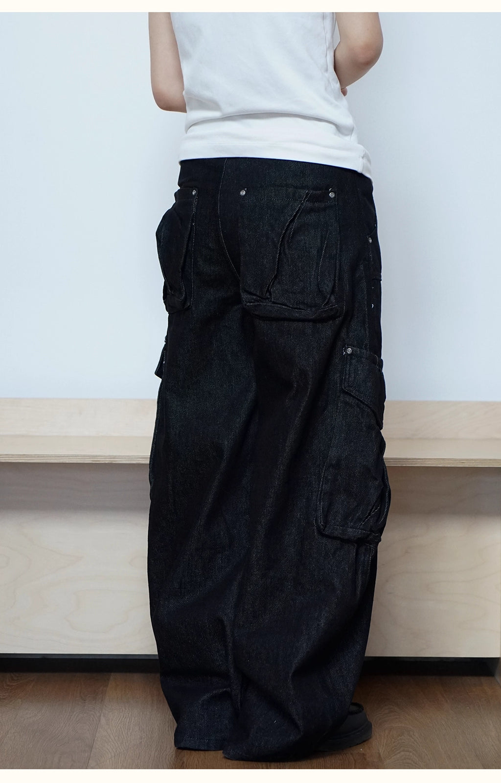 Architectural Barrel-Leg Cargo Denim