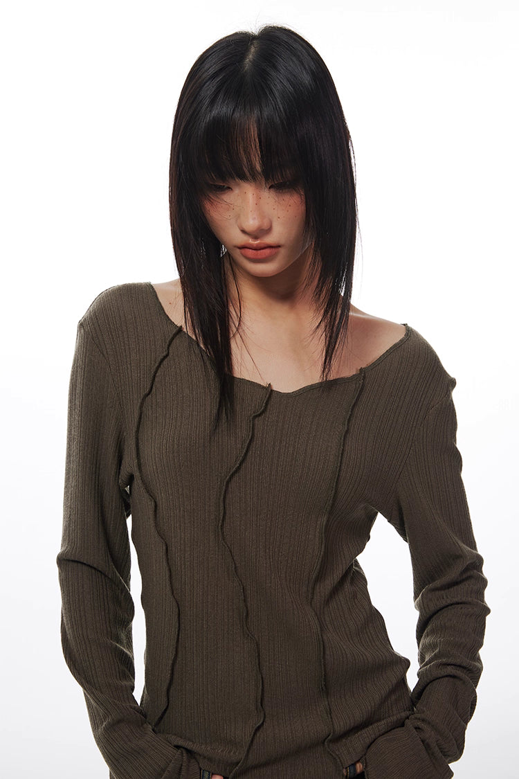 Ribbed Long Sleeve Top