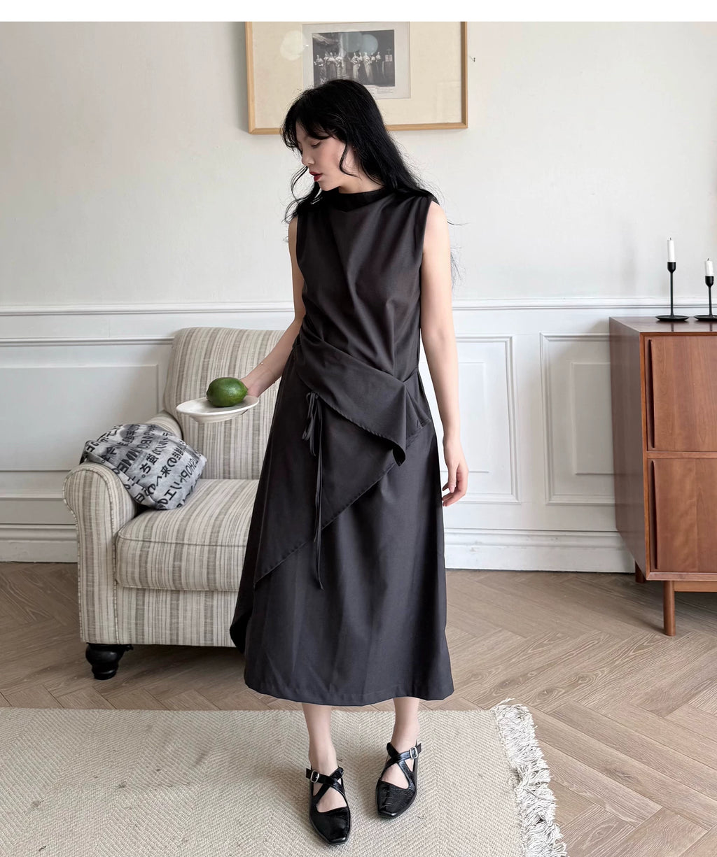 Foldline Wrap Dress