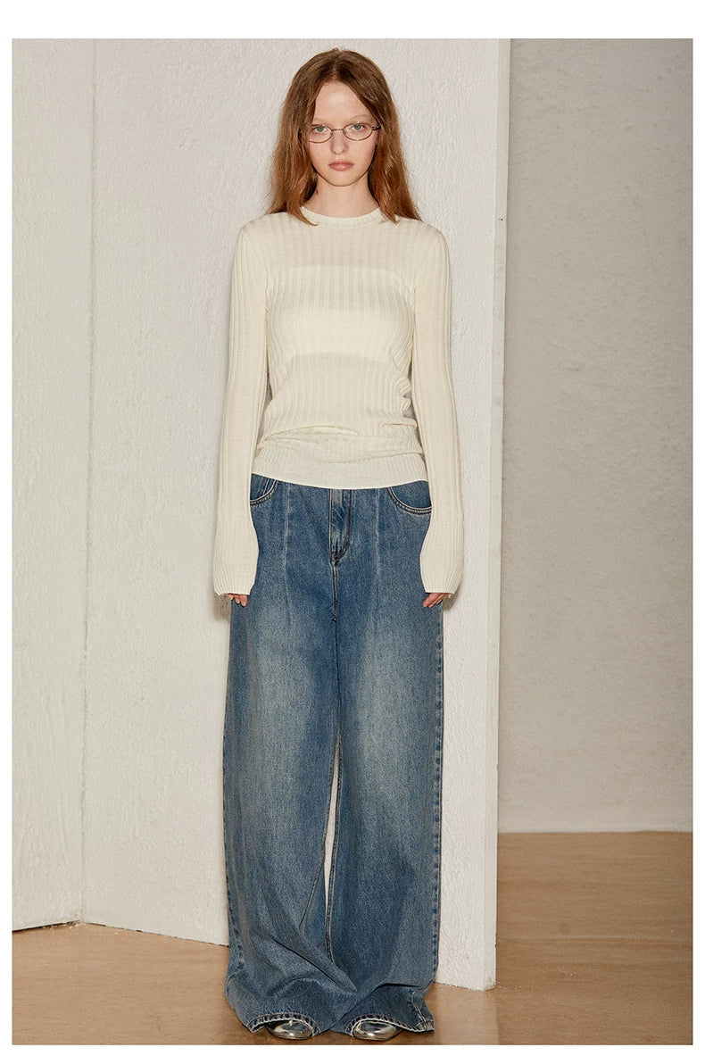 Wide Leg Structural Jeans