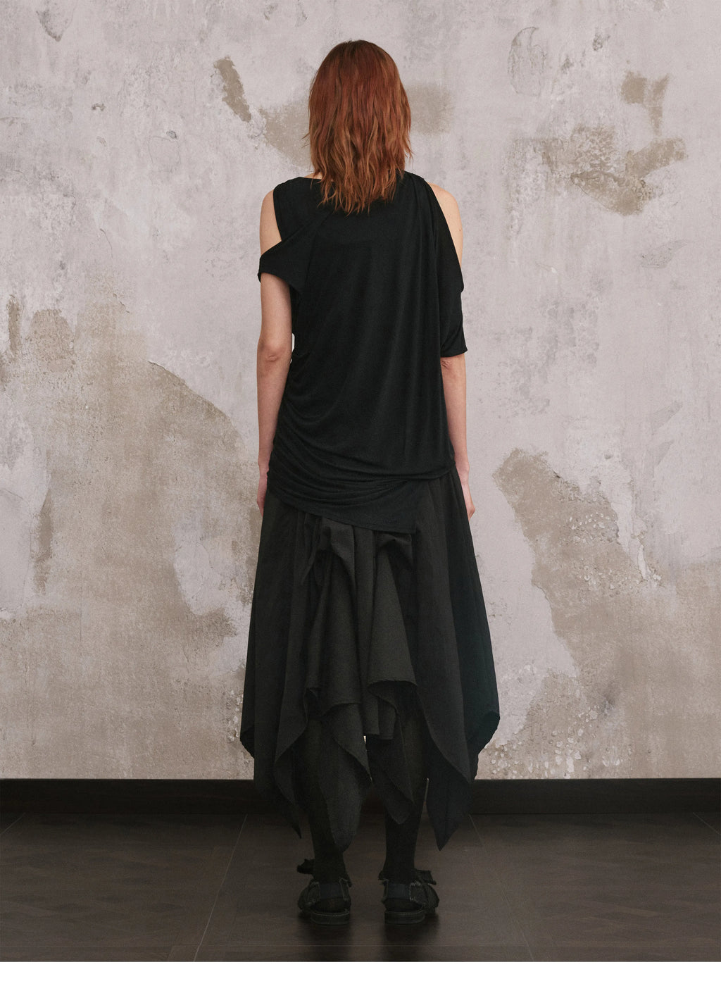 Cold-Shoulder Drape Top