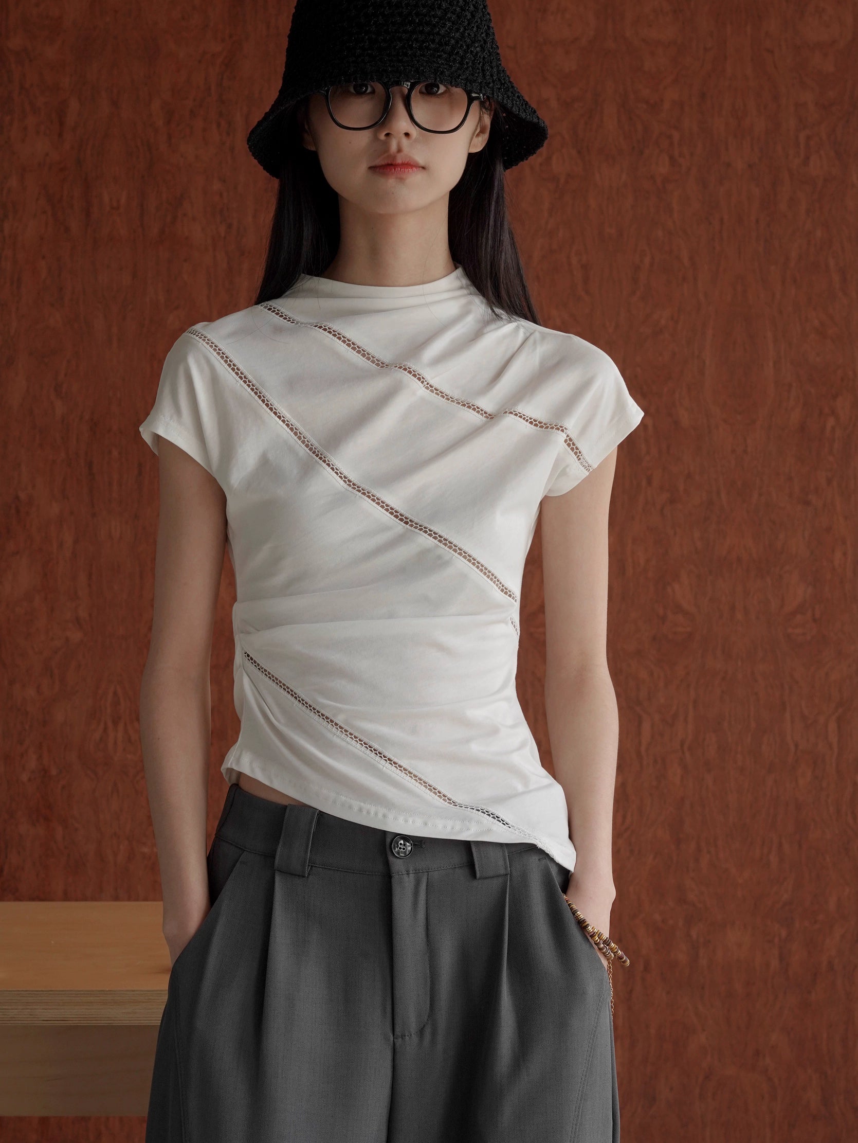 Asymmetrical Drape Top