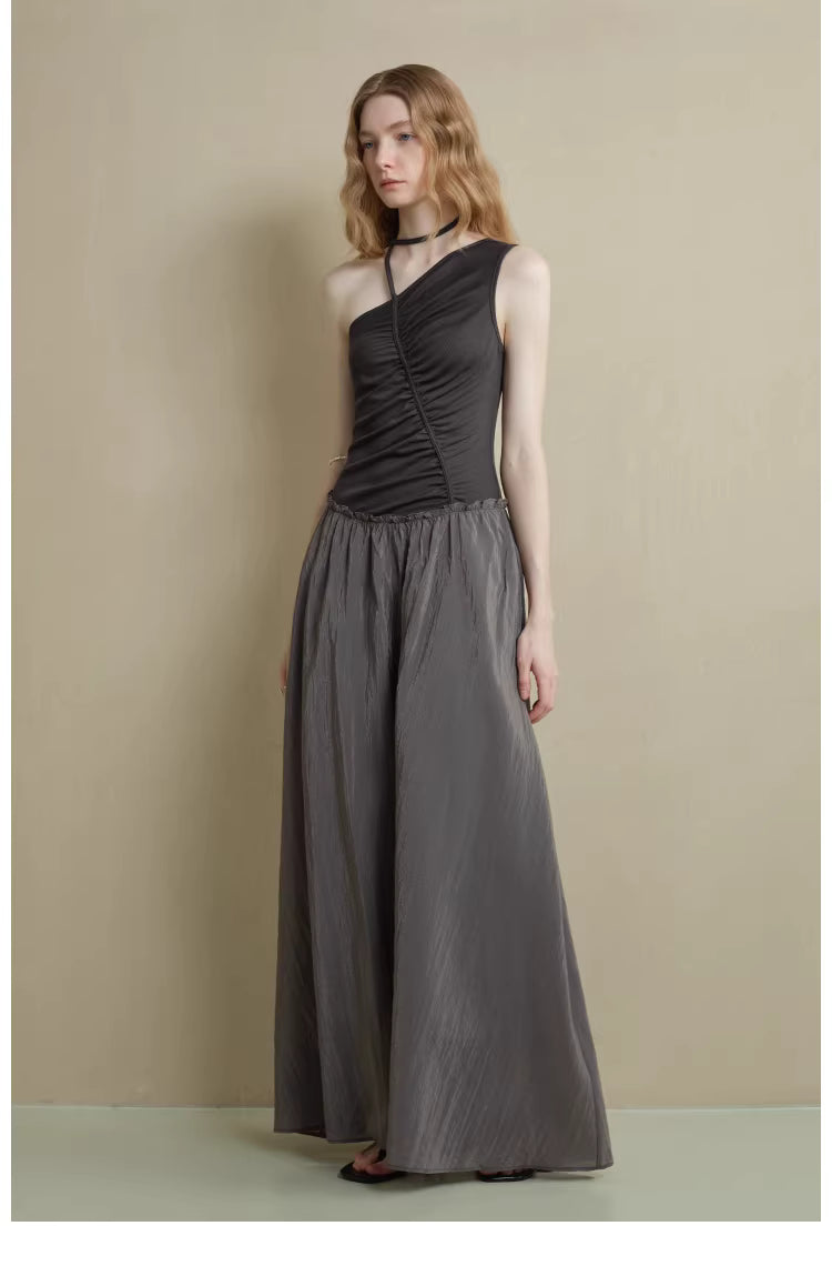 One-Shoulder Ruched Dress