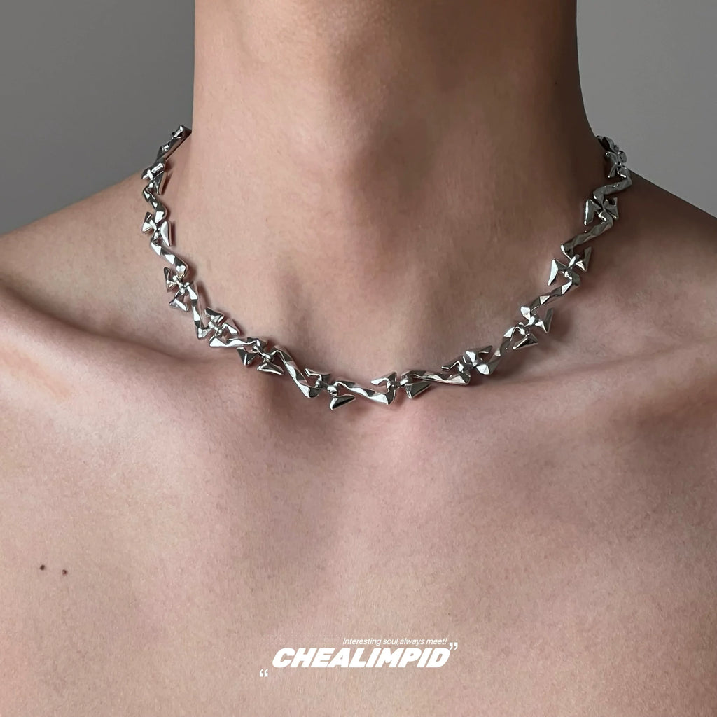 Fractured Link Chain Necklace