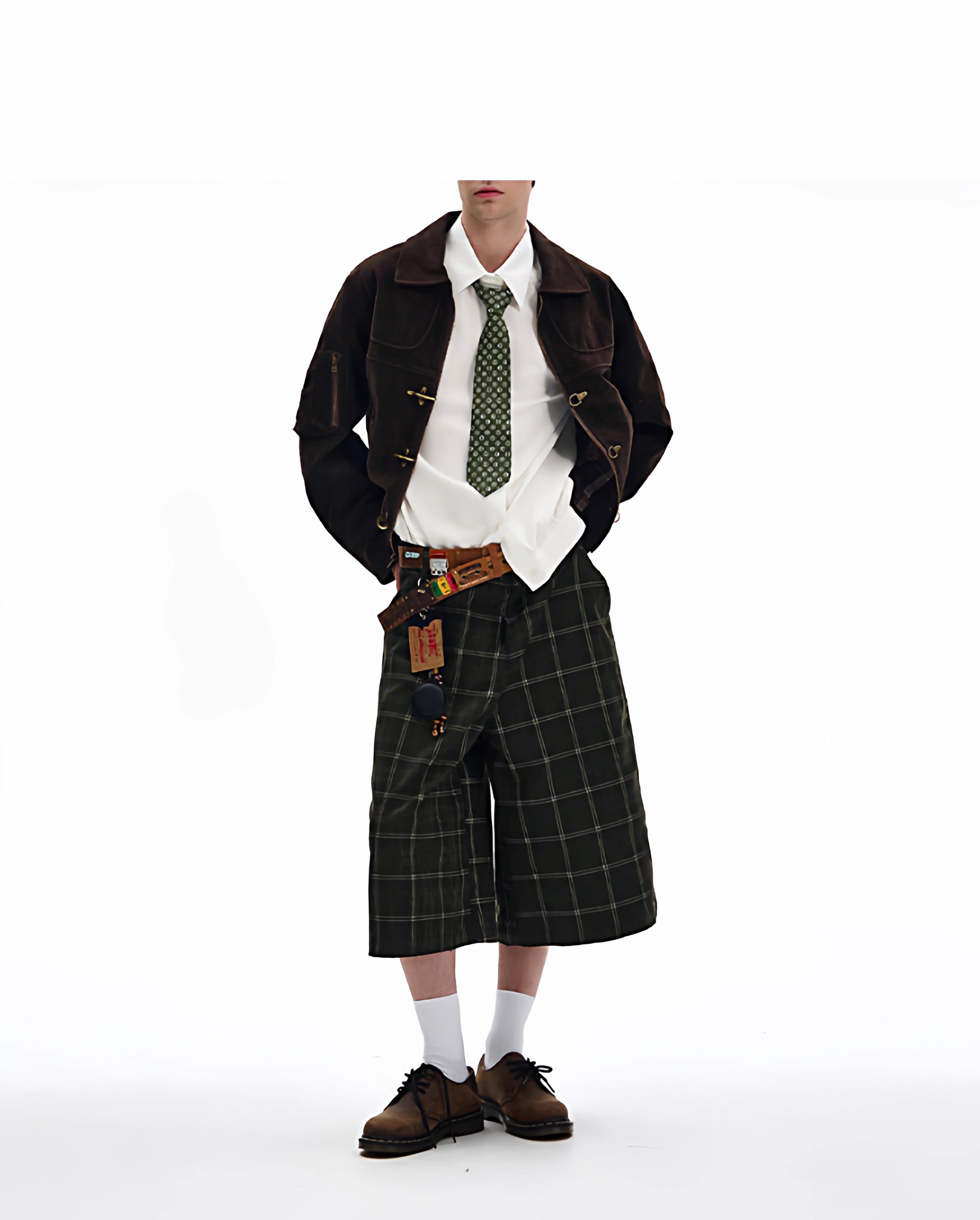 Croc-Clasp Suede Bomber