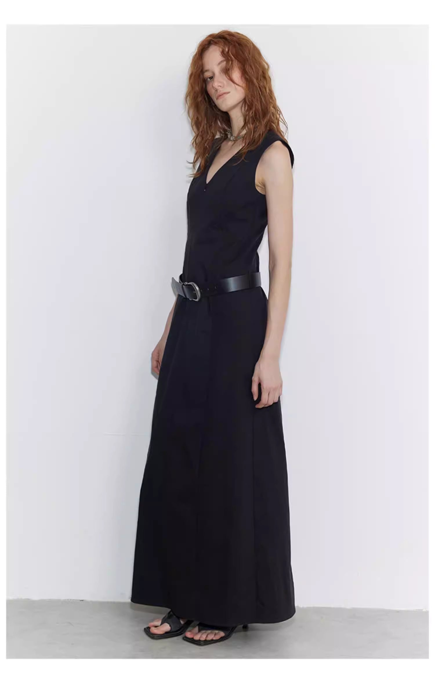 Regenerated Linen Column Dress