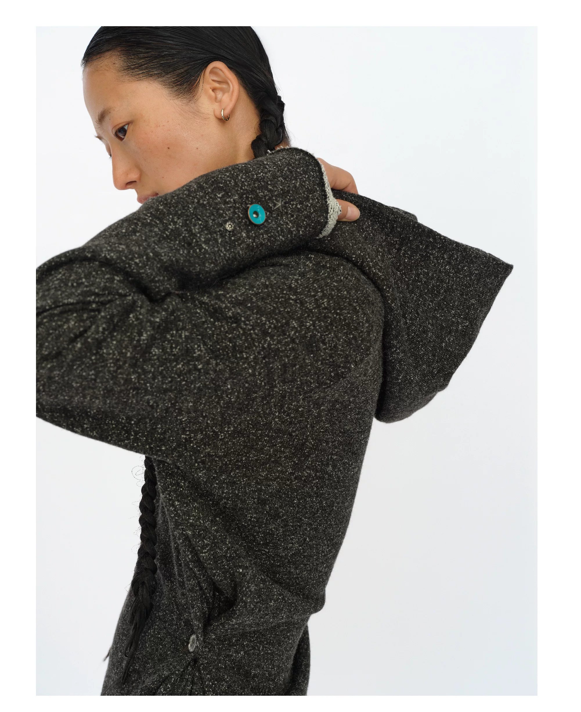 Gathered Waist Cowlform Hoodie
