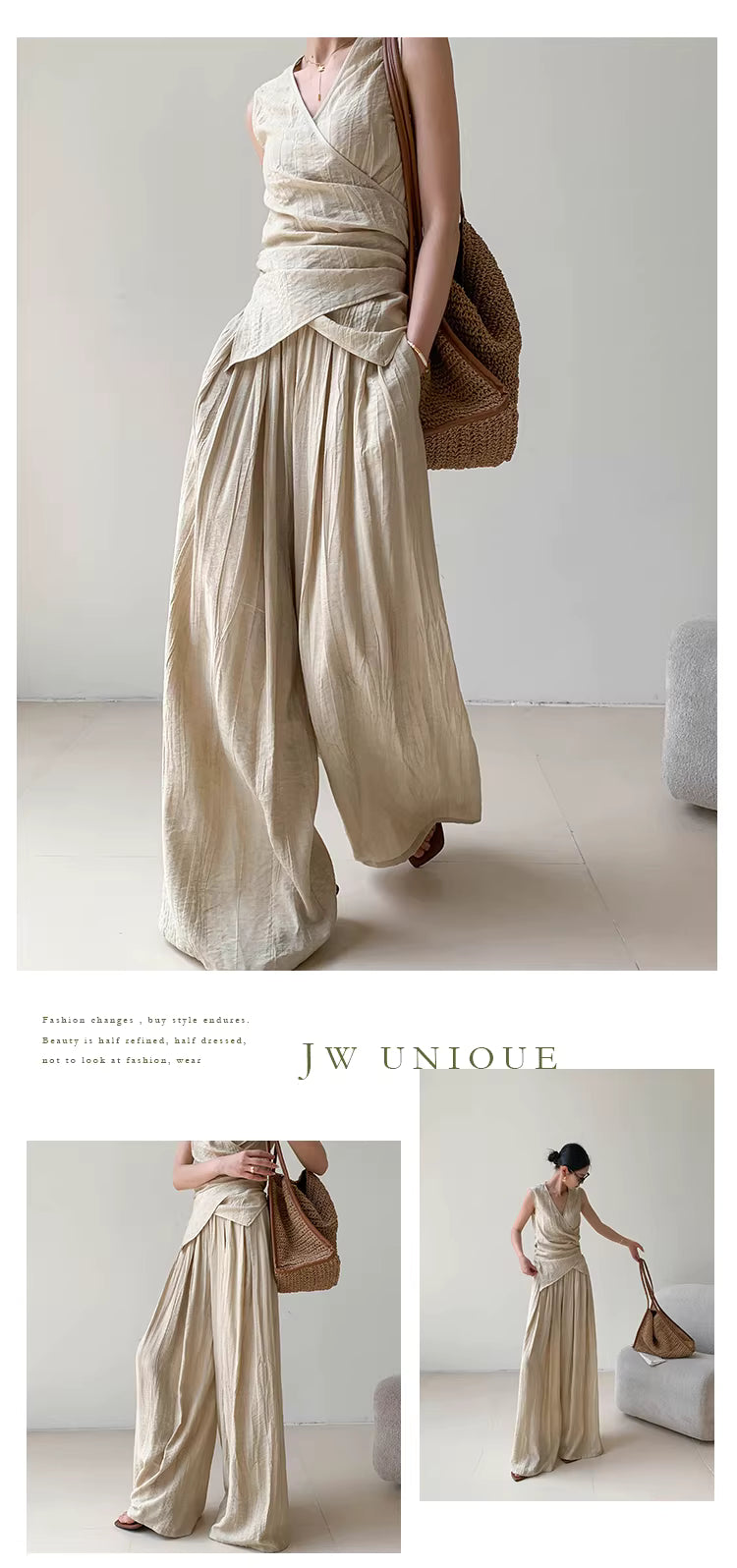 Crinkle-Plissé Wrap Ensemble