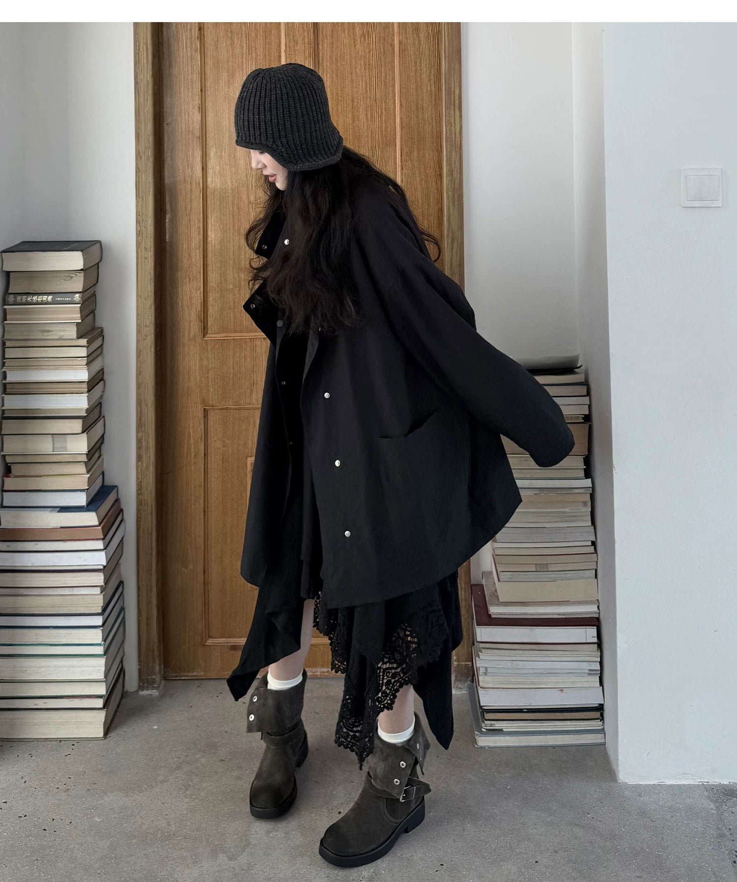 Asymmetric Snap Utility Jacket