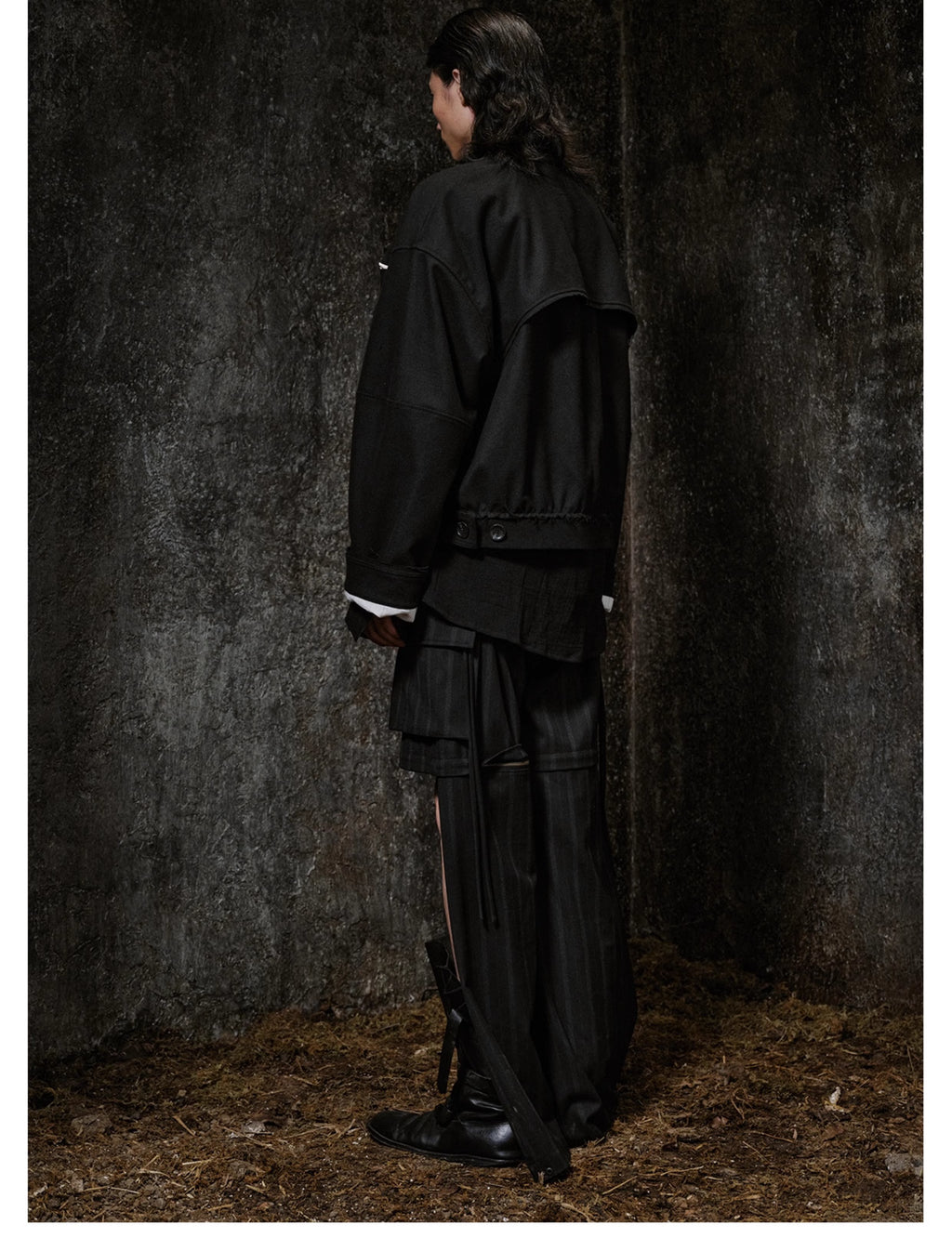 Blouson Jacket in Black Ink