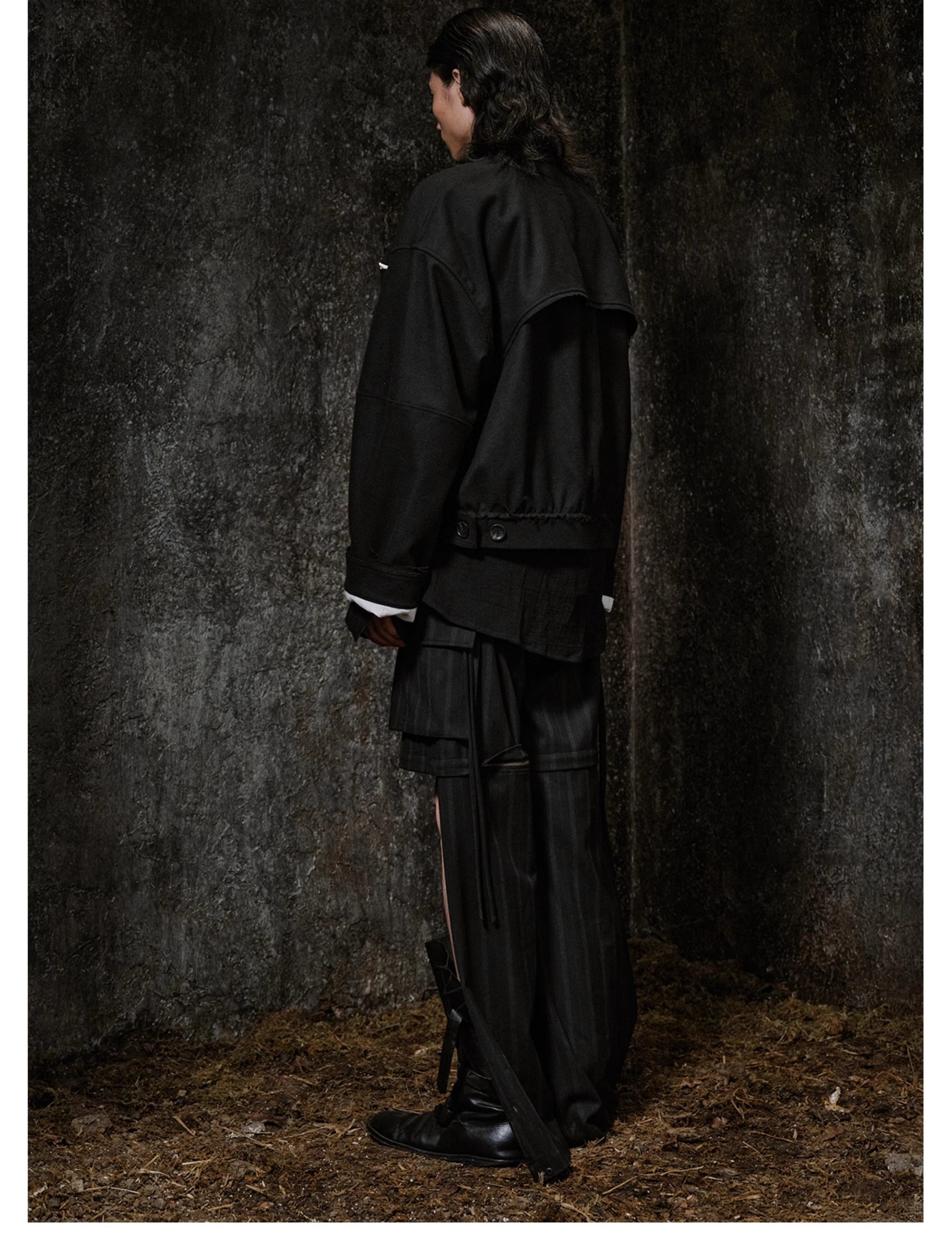 Blouson Jacket in Black Ink