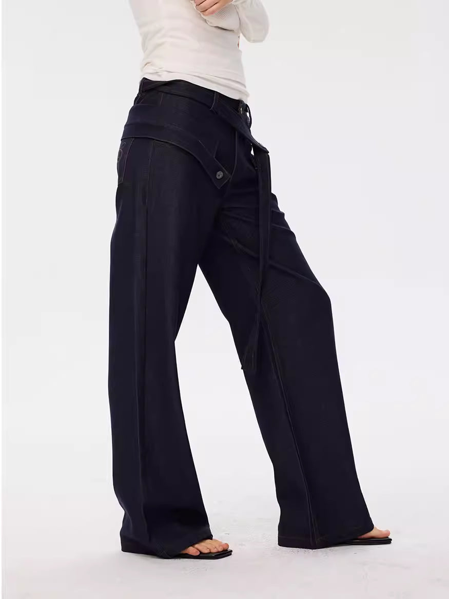 Asymmetric Wrap Jeans