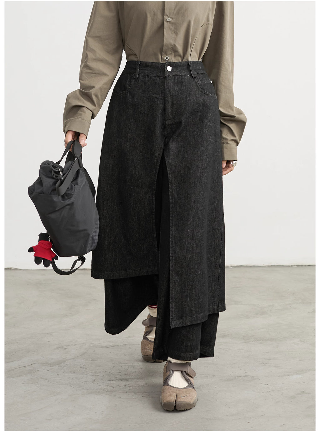 Split-Level Skirt Pants