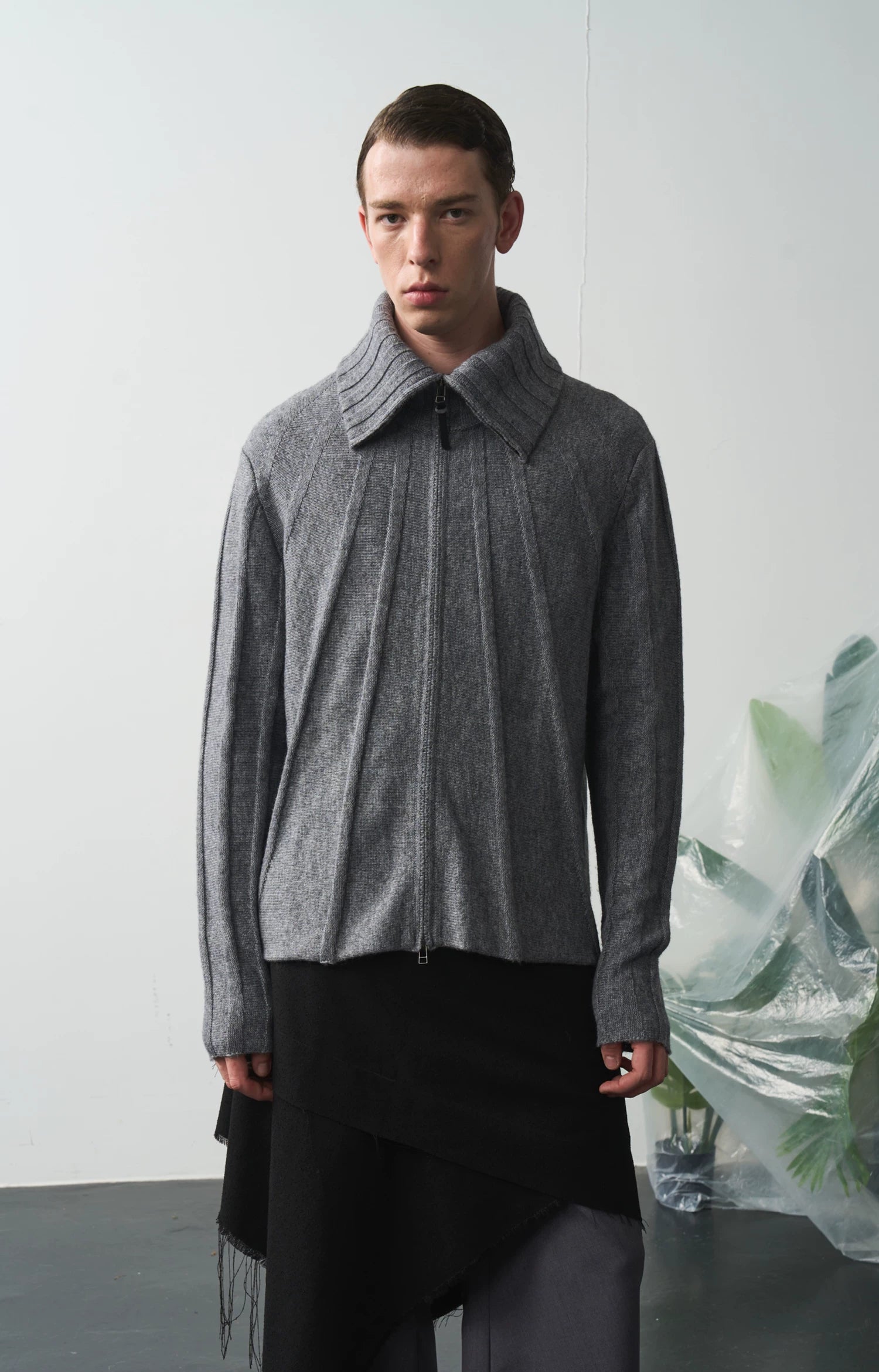 Schema Rib Knit Cardigan